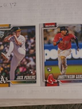 2 Topps Rookue Cards- Garcia & Perkins